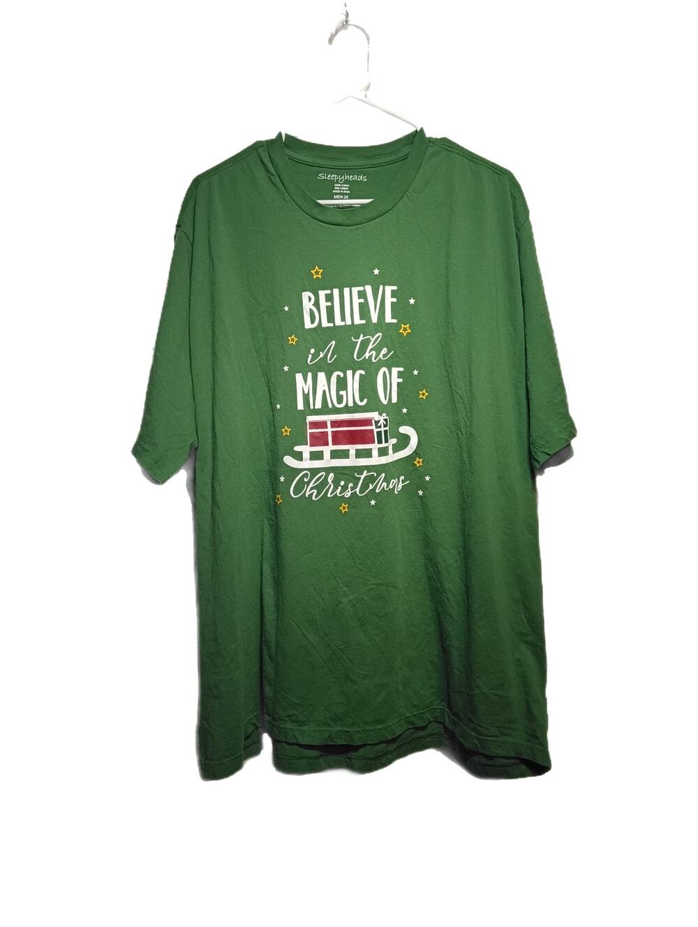 Sleepyheads Men's Christmas Shirt Size 2X